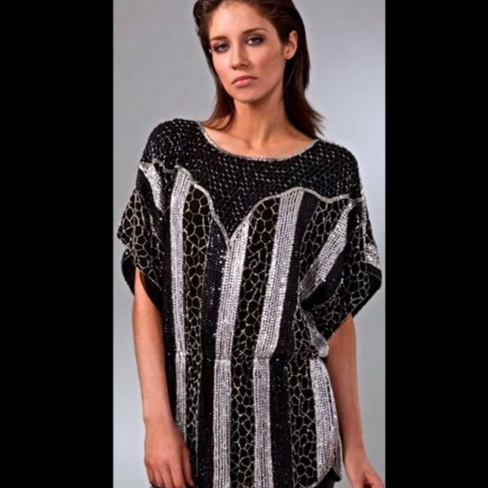 Parker Beaded Sequin Blouse